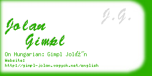 jolan gimpl business card